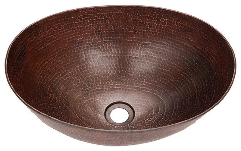 17" Espeso Oval Vessel Bathroom Sink by SoLuna, Cafe Natural