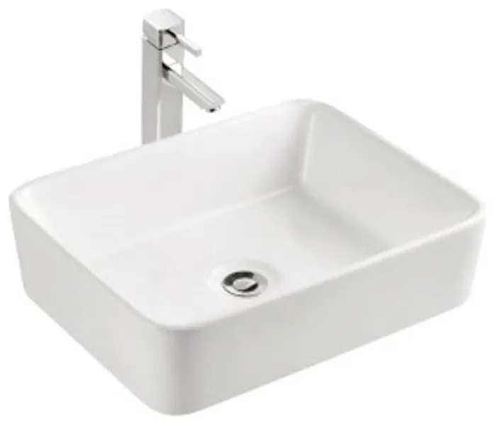 18.875-in. W Above Counter White Vessel For Deck Mount Center Drilling