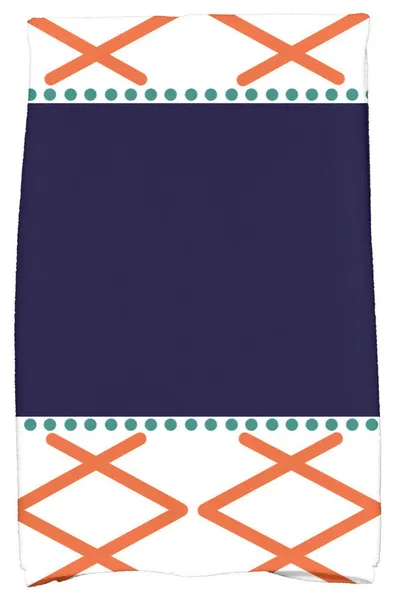 18 x 30-inch, Knot Fancy, Geometric Print Hand Towel, Orange