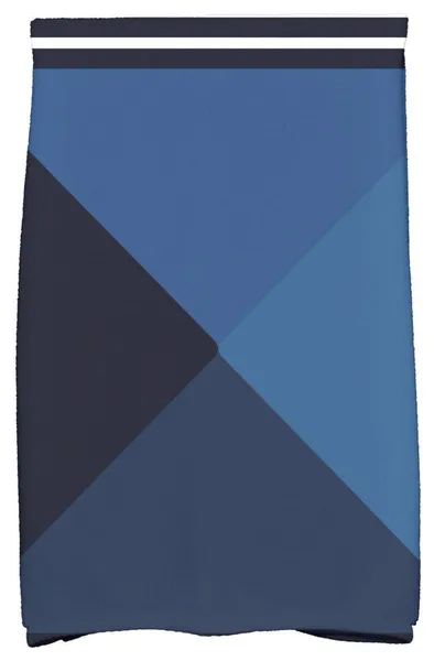 18 x 30-inch, Nautical Angles, Geometric Print Hand Towel, Navy Blue