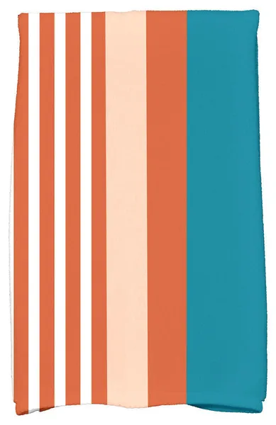 18"x30" Beach Shack, Stripe Print Hand Towel, Teal