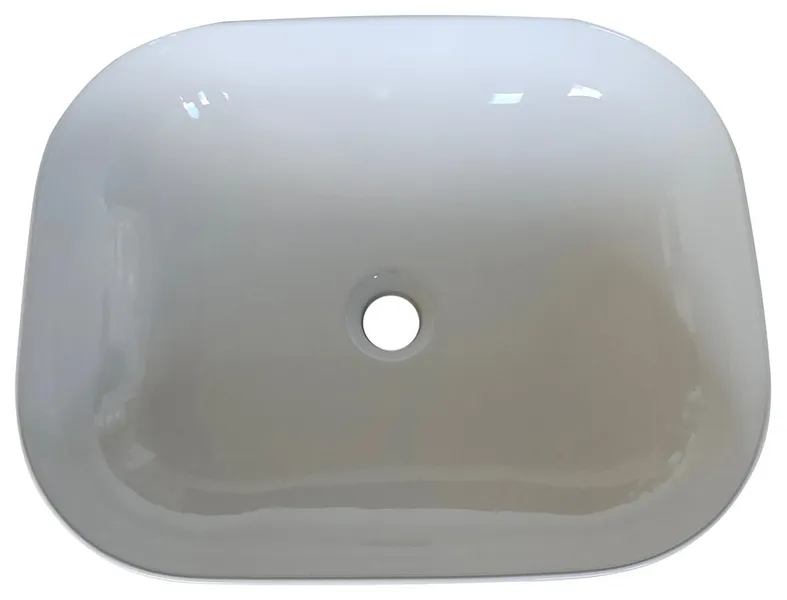 20x16" Oval White Finish Ceramic Vessel Bathroom Vessel Sink