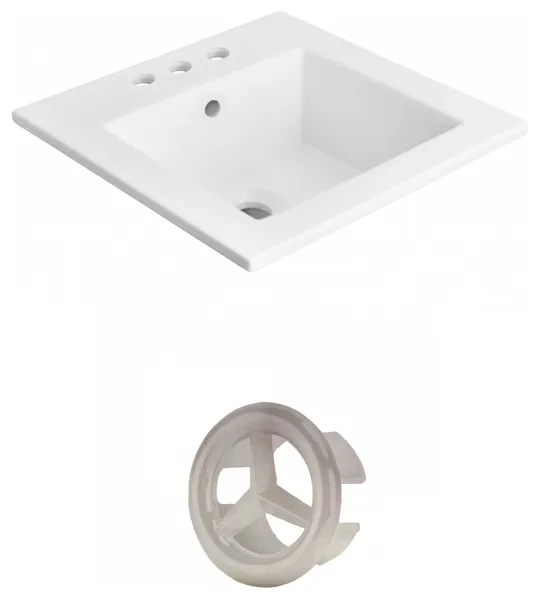 21-in. W 3H4-in. Ceramic Top Set In White Color