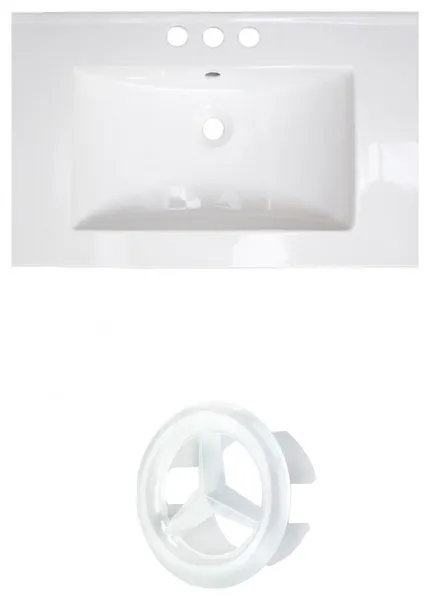 21-in. W 3H4-in. Ceramic Top Set In White Color
