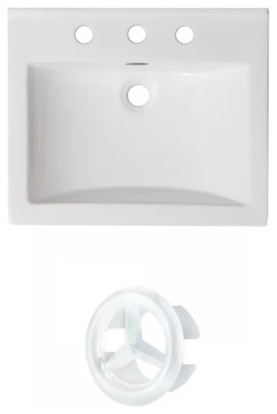 21-in. W 3H8-in. Ceramic Top Set In White Color