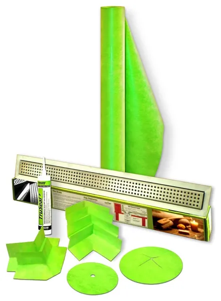 220 SqFt Trugard Shower Kit W 72" Tru-Line Linear Drain, Fits 72"x72", S-Style