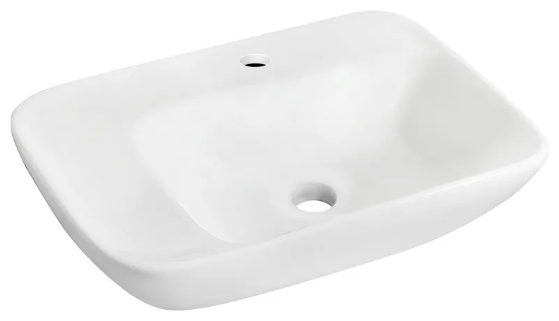 23.5-in. W Wall Mount White Vessel For 1 Hole Center Drilling