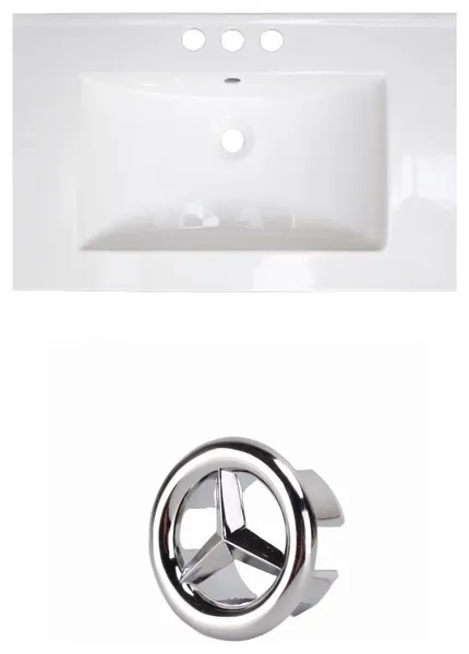 23.75-in. W 3H4-in. Ceramic Top Set In White Color