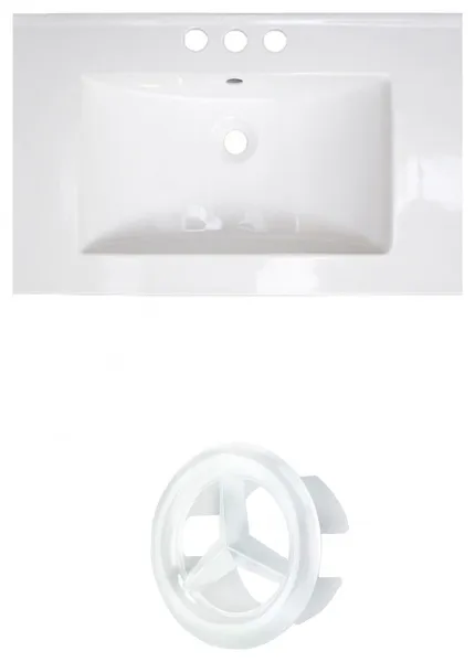 24.25-in. W 3H4-in. Ceramic Top Set In White Color