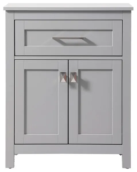 24" Wide Bathroom Storage Freestanding Cabinet, Grey