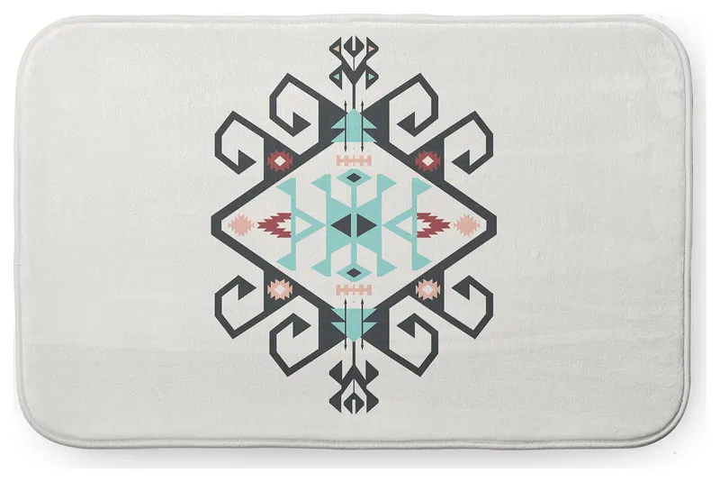 24" x 17" Southwest Medallion Bathmat, Pepper