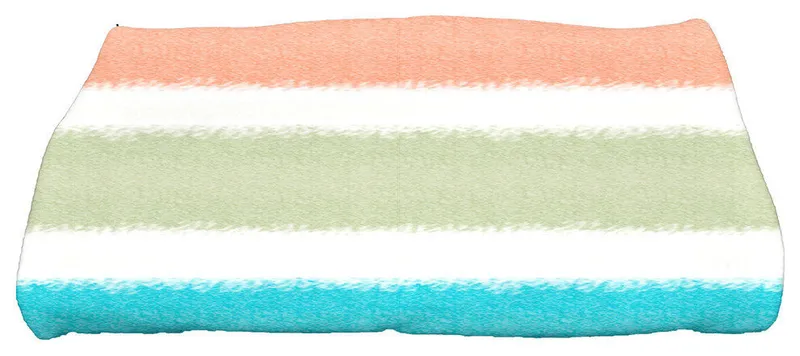 28 x 58-inch, Fun in the Sun, Stripe Print Bath Towel, Light Blue