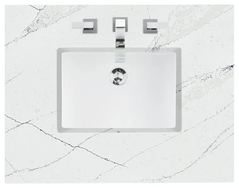 30" Single Top, 3 Cm Ethereal Noctis Quartz W/ Sink