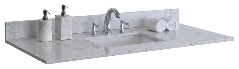 31"/ 37"/ 43"/ 49" Engineered Stone Bath Vanity Top, 31" X 22"