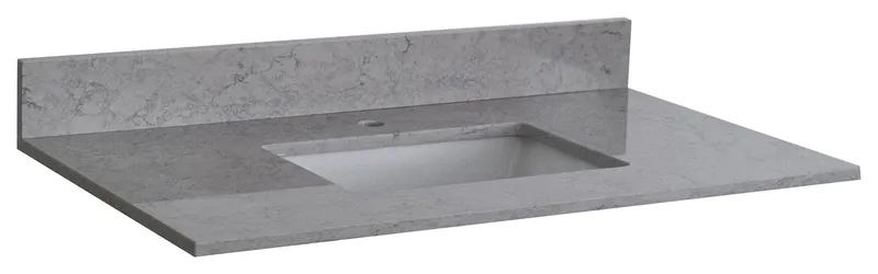 31"/ 37"/ 43" Calacatta Gray Engineered Stone Bath Vanity Top, 31"