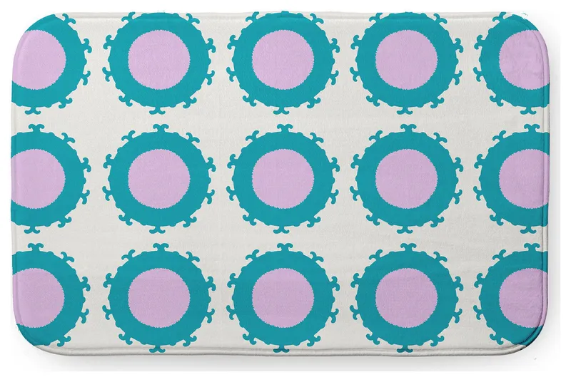 34" x 21" Pan Bubbles Bathmat, Lilac