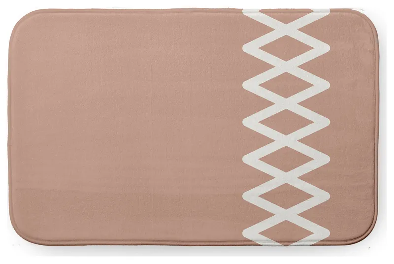34" x 21" Zipper Stripe Bathmat, Mauve