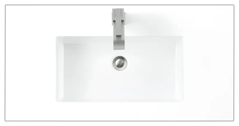35.4" Single Sink Top, Glossy White