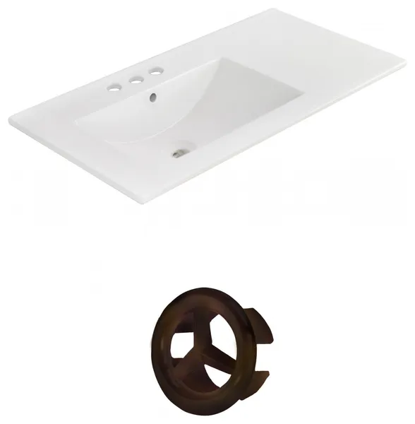 35.5-in. W 3H4-in. Ceramic Top Set In White Color