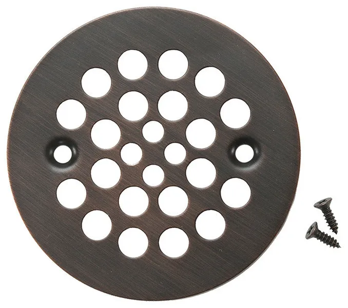 4.25" Round Shower Drain Cover in Oil Rubbed Bronze