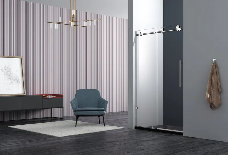 46"-48" Sliding Shower Door, Chrome Hardware