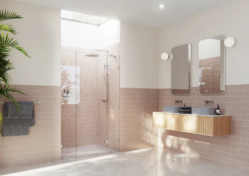46.75"Wx78"H Frameless 3 Panel Inline Shower Door, Brushed Nickel
