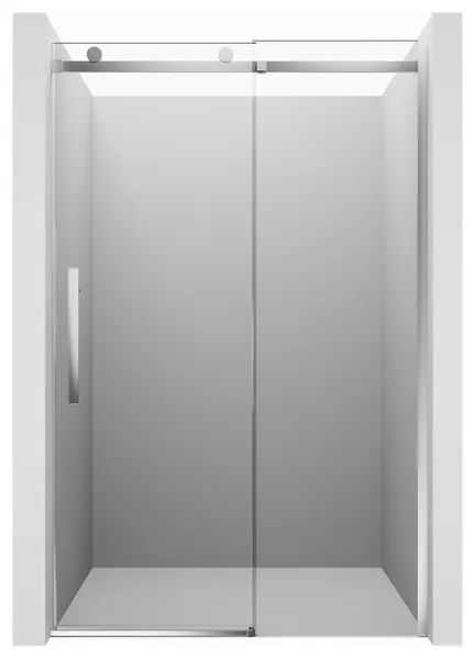 48-in x 76-in Frameless Sliding Shower Door,Chromed