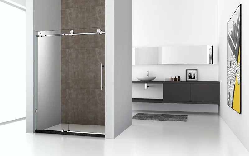 56"-60" Sliding Shower 75" Height, Chrome Hardware