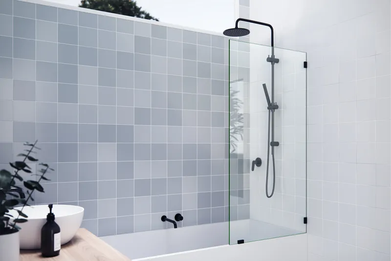 58.25"x30" Frameless Shower Bath Fixed Panel, Oil Rubbed Bronze