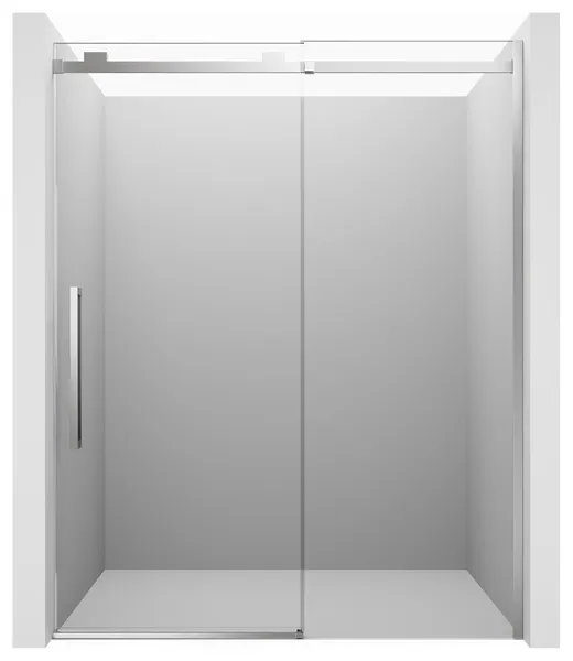 60-in x 76-in Frameless Sliding Shower Door,Chromed