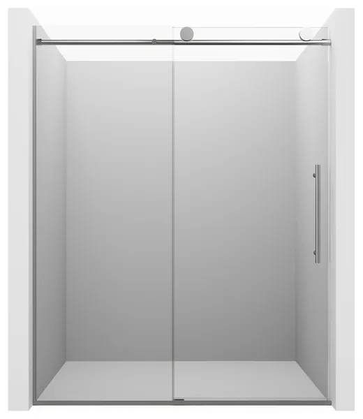 60-in x 76-in Frameless Sliding Shower Door,Chromed