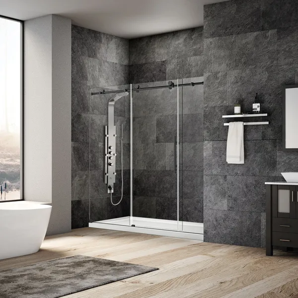 68-72x76" Sliding Shower Door Ultra-C Matte Black