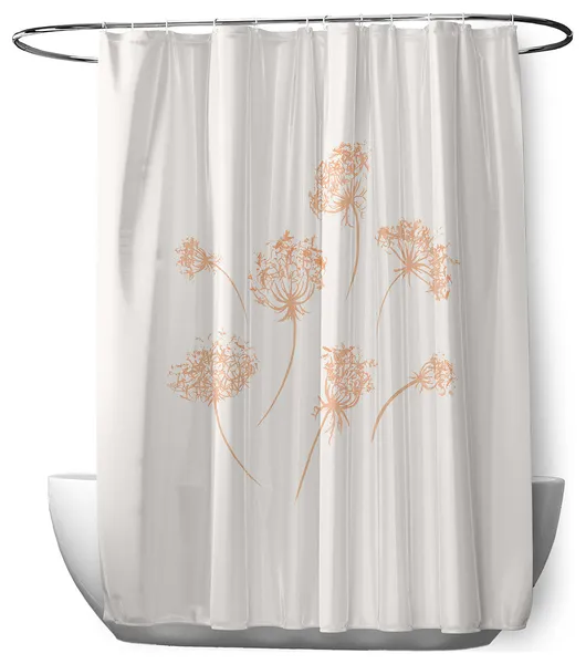 70"Wx73"L Just Dandy Shower Curtain, Orange
