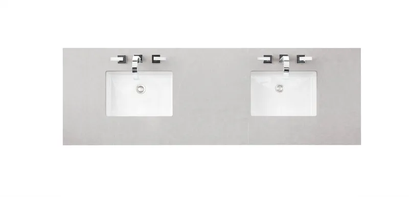 72" Double Top, 3 Cm Eternal Serena Quartz W/ Sink