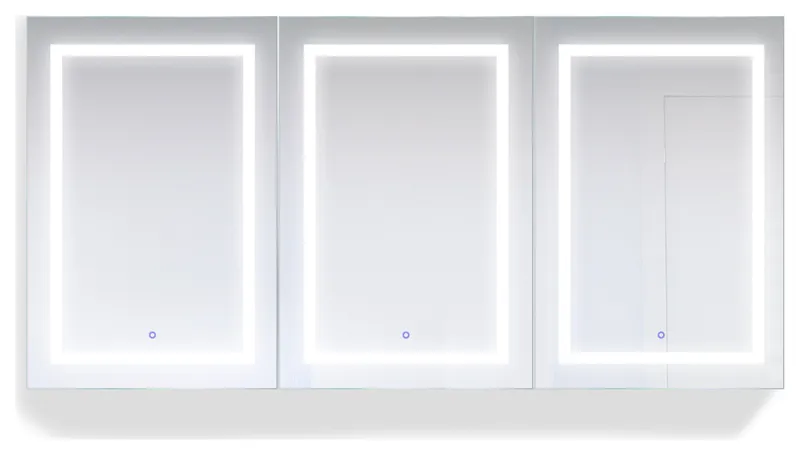 72x36 LLR, Recessed Or Surface Mount Medicine Cabinet 9 Shelves, LED