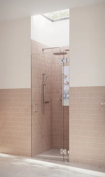 78"x31" Frameless Shower Door, Glass Hinge, Brushed Nickel