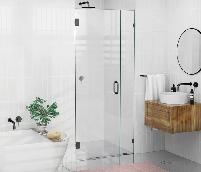 78"x38.75" Frameless Shower Door Wall Hinge, Oil Rubbed Bronze