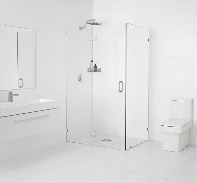 78"x56"x36" Frameless 90 Degree Shower Enclosure Glass Hinge, Polished Chrome