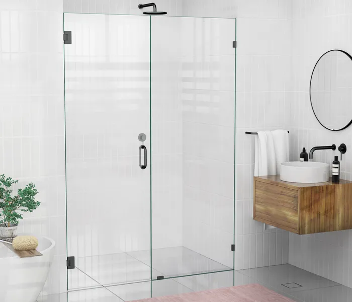 78"x57.25" Frameless Shower Door Wall Hinge, Oil Rubbed Bronze