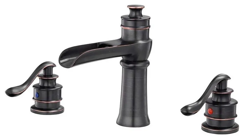 8-16 Inch Widespread 2 Handles Bathroom Sink Faucet, Oil Rubbed Bronze