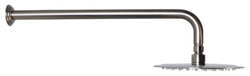 8" Round Shower Head With 19" Shower Arm, Satin Nickel