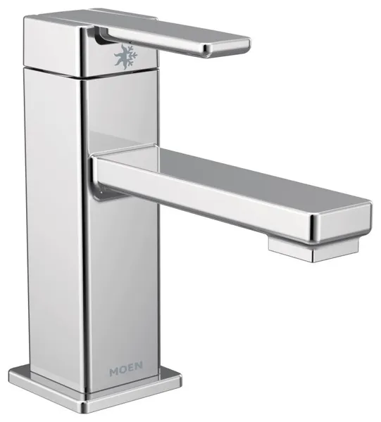 90 Degree 1.2 Gpm Single Hole Bathroom Faucet With Pop-Up Drain Assembly