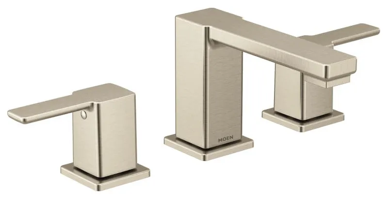 90 Degree 1.2 Gpm Widespread Bathroom Faucet, Pop-Up Drain Assembly/Duralock