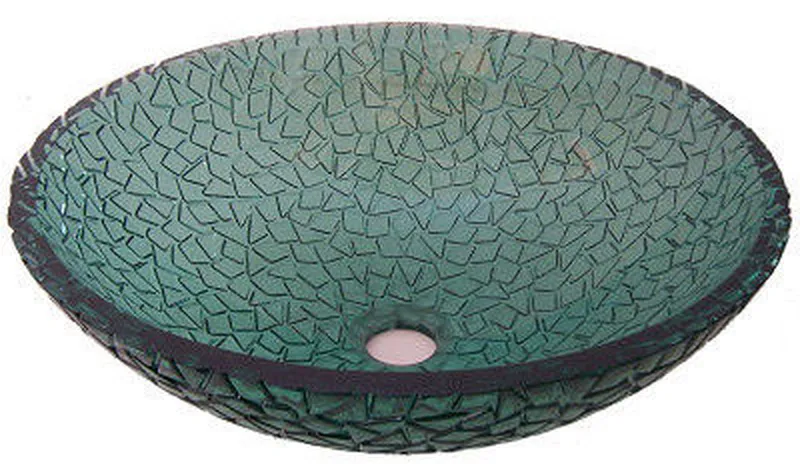 Above Counter Glass Vessel Basin - Green