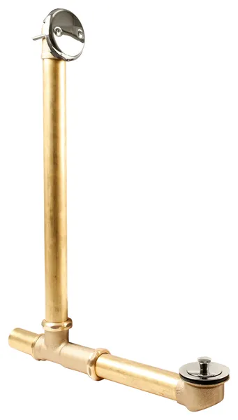Above Floor Overflow With Tip-Toe Trim And 2-Hole Overflow Cover, Polished Nickel