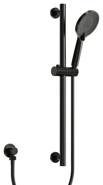 Adjustable Handheld Shower Slide Bar Set With Hose, Matte Black
