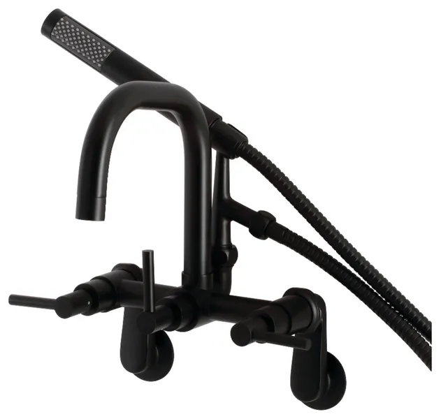 AE8450DL Wall Mount Clawfoot Tub Faucet, Matte Black