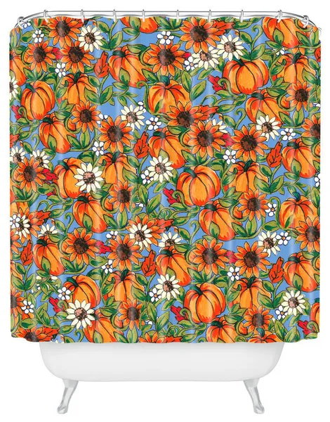 Aimee St Hill Pumpkin Harvest Shower Curtain, 72"x69"