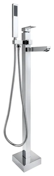 AKDY Brass 38" Handheld Shower Head Freestanding Bathtub Faucet, Chrome Finish