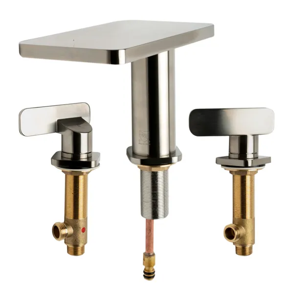 ALFI brand AB1884-BN Brushed Nickel Two-Handle 8 Inch Bathroom Faucet